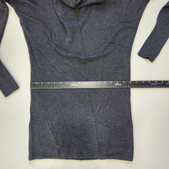 Lululemon Serenity Sweater Wrap Tunic Dress 6 Gray Reversible Cowl Neck W3408S - Picture 11 of 12